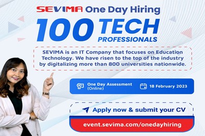 Buka Lowongan 100 Talenta IT, Education Technology SEVIMA: Merevolusi Pendidikan Tinggi Indonesia