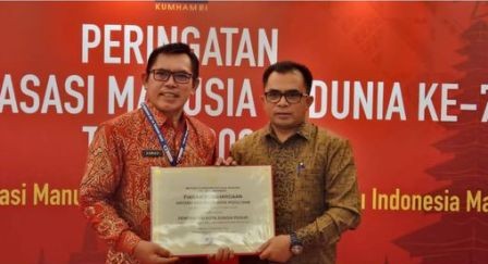 Pemkot Sungai Penuh Terima Penghargaan Kota Peduli HAM
