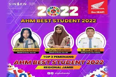 Top 3 Pemenang Kompetisi AHM Best Student Regional Jambi 2022