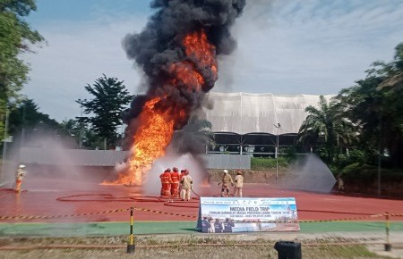 Simulasi Kebakaran Pertamina EP Jambi, Tim Tangguh Berhasil Jinakkan Api dalam Hitungan Menit